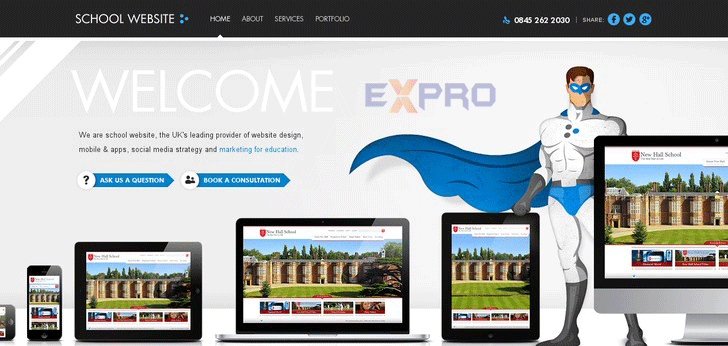 Thiết kế web giáo dục trường học chuyên nghiệp