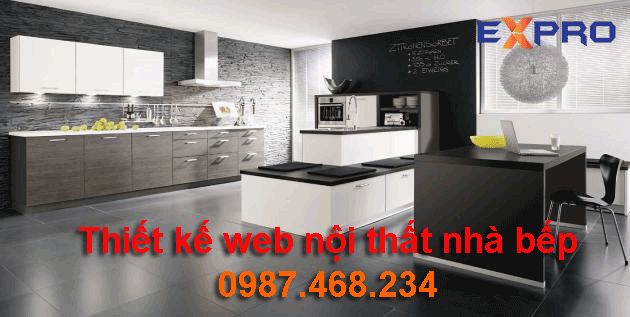 thiết kế website nội thất nhà bếp