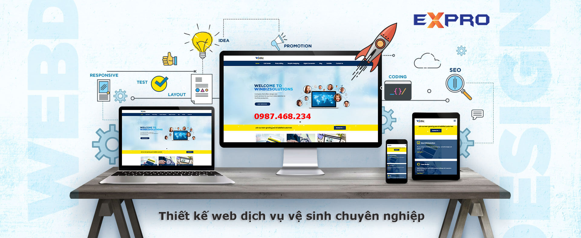 Thiết kế website vệ sinh chuyên nghiệp