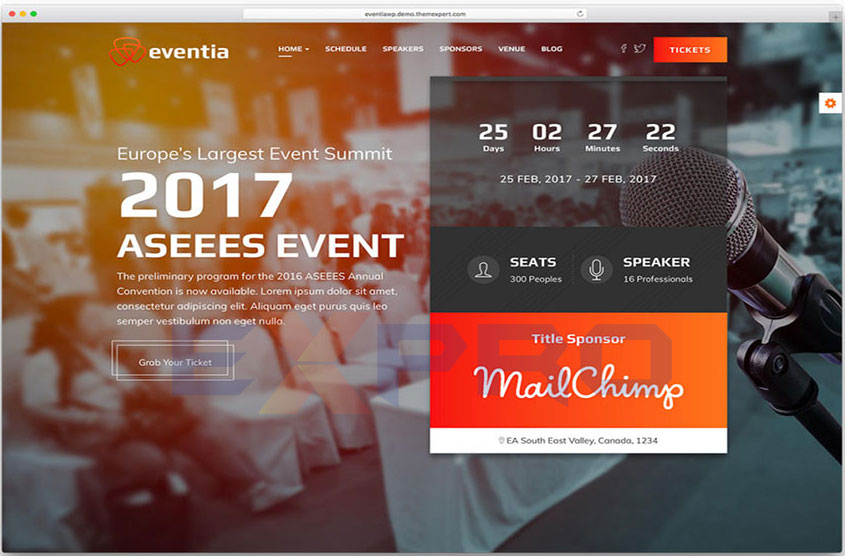 thiết kế web tổ chức sự kiện hội chợ