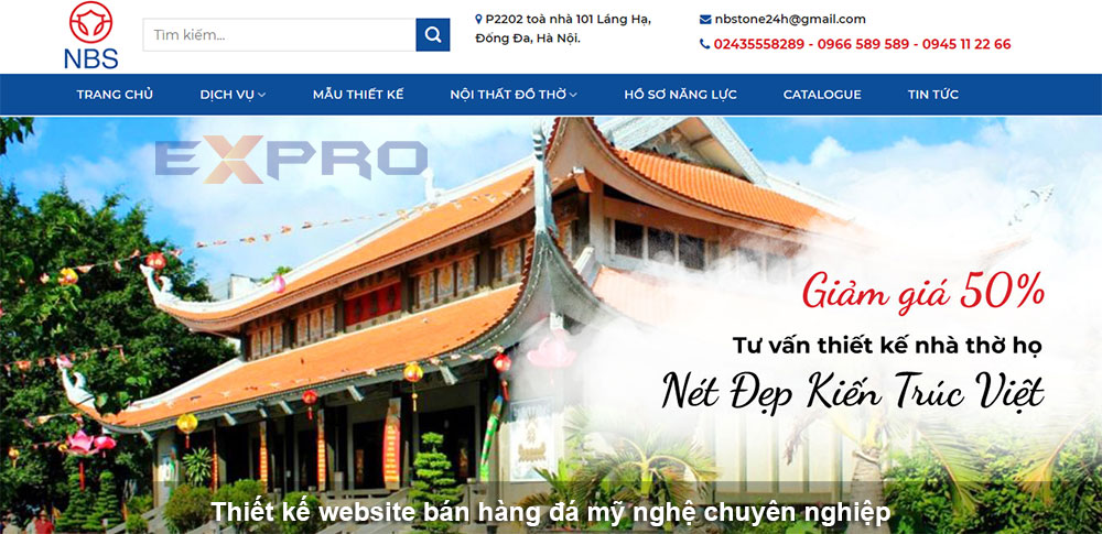 Thiết kế website đá mỹ nghệ chuẩn SEO