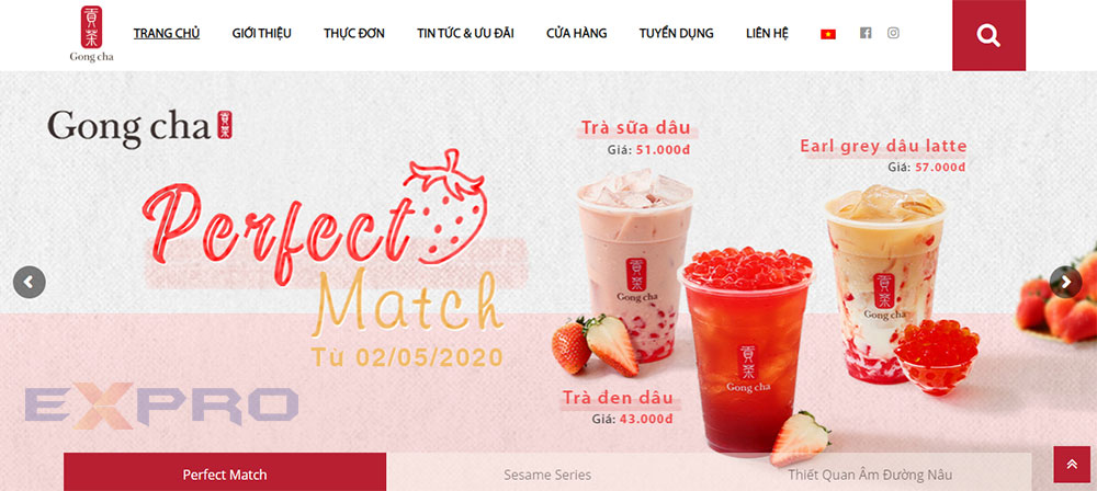 Thiết kế web bán hàng shop trà sữa
