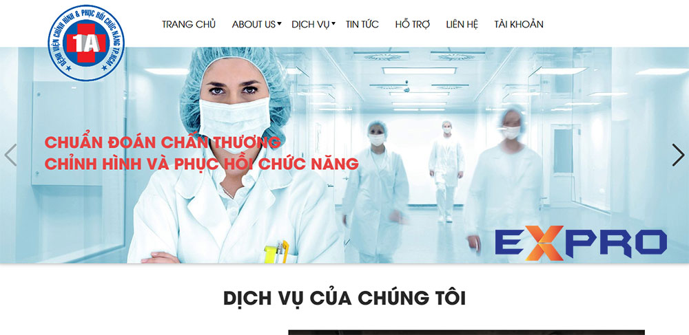 Thiết kế website bệnh viện chuyên nghiệp