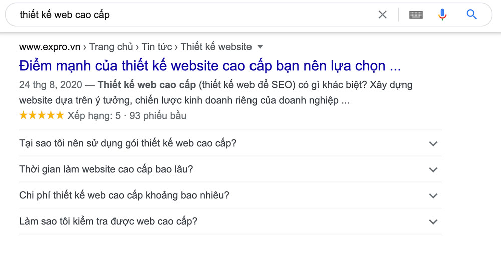 Dữ liệu cấu trúc Google