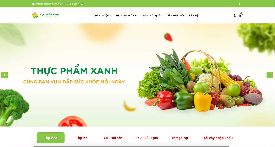 Website thực phẩm xanh