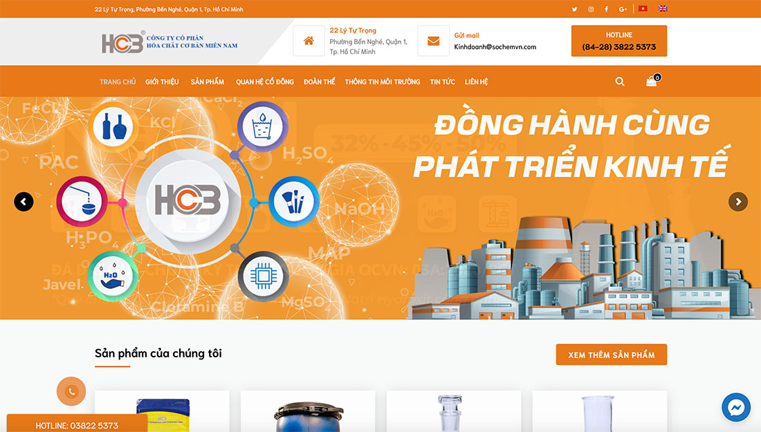 Thiết kế website bán hàng hóa chất