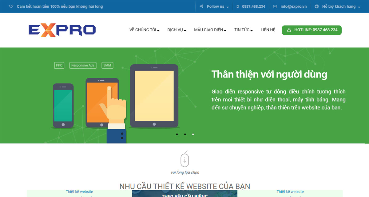 Công ty thiết kế website Expro Việt Nam
