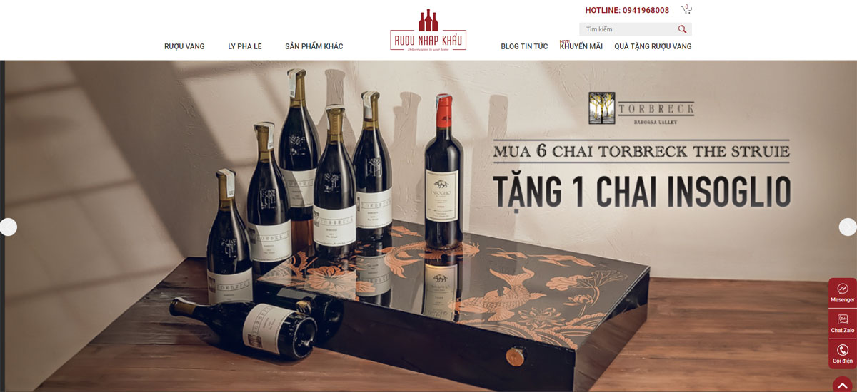 Website bán rượu chuyên nghiệp