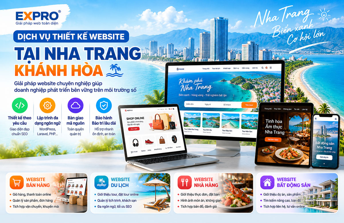 Thiết kế web chuyên nghiệp Nha Trang Khánh Hoà