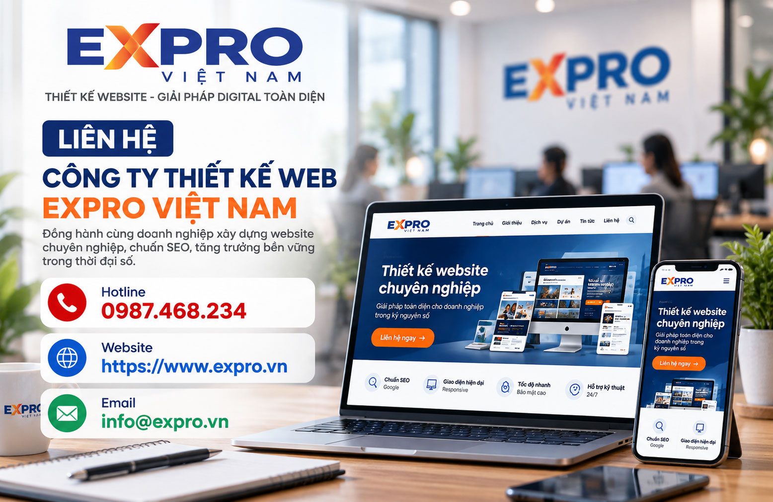 Liên hệ công ty thiết kế web Expro Việt Nam