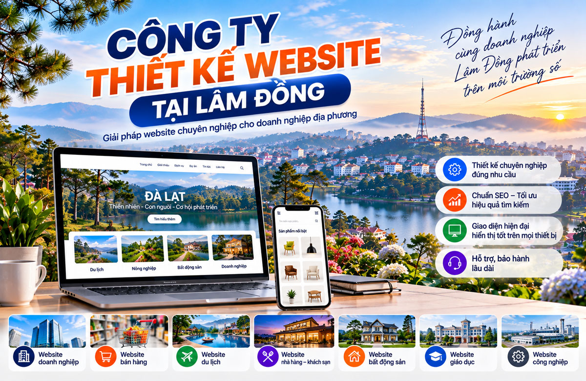 Công ty thiết kế web tại Lâm Đồng