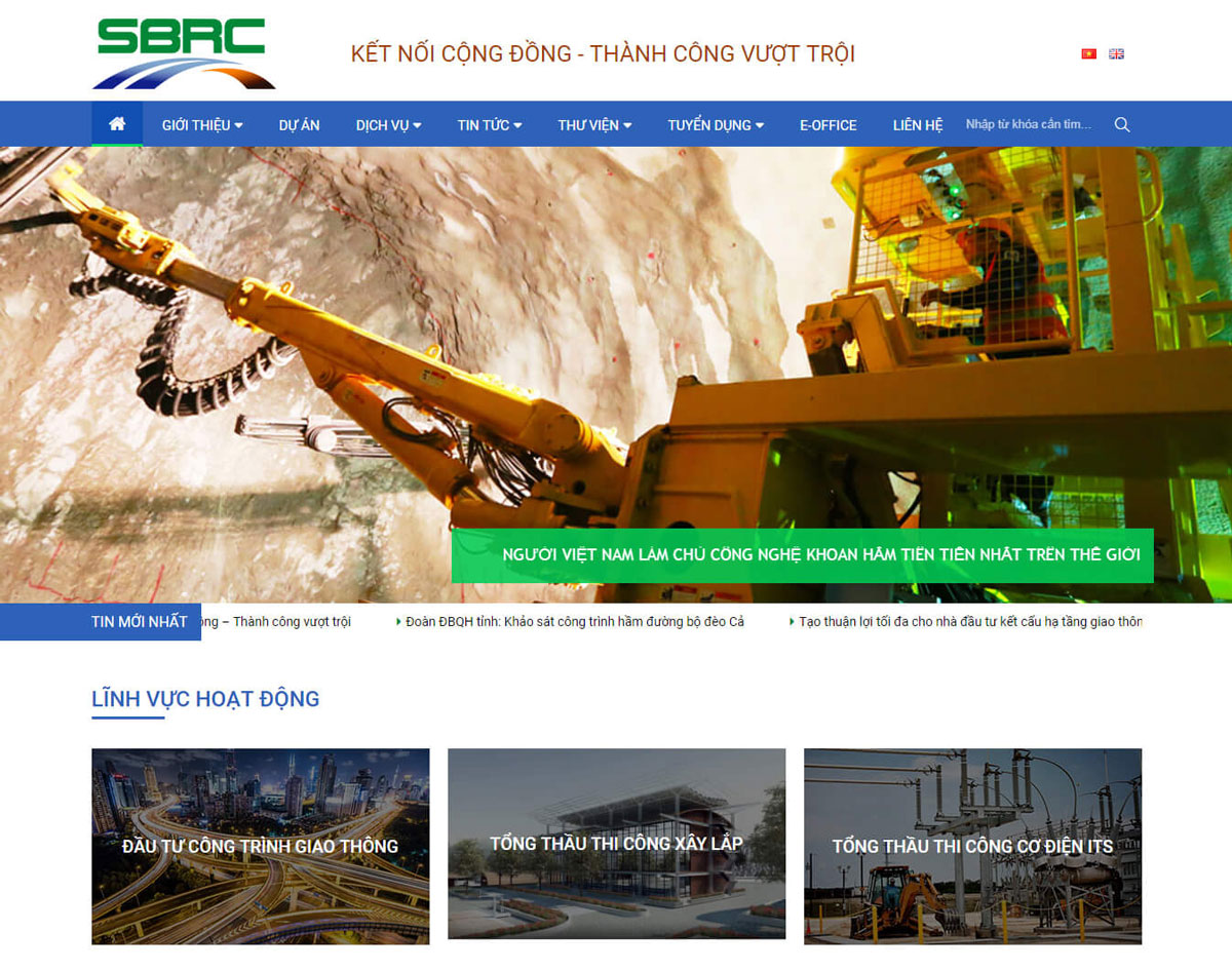 Mẫu giao diện web xây dựng cầu đường