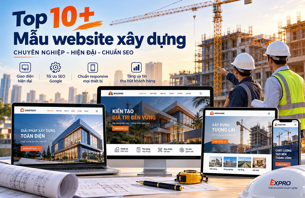 Mẫu website xây dựng