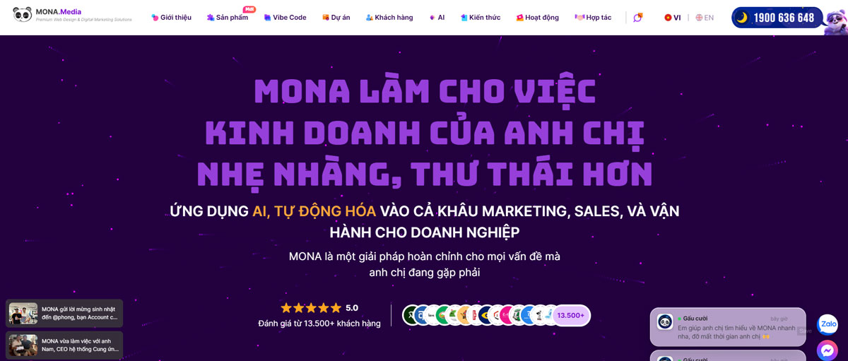 Công ty thiết kế Web Mona
