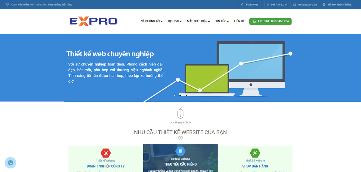 Web công ty thiết kế web Expro Việt Nam