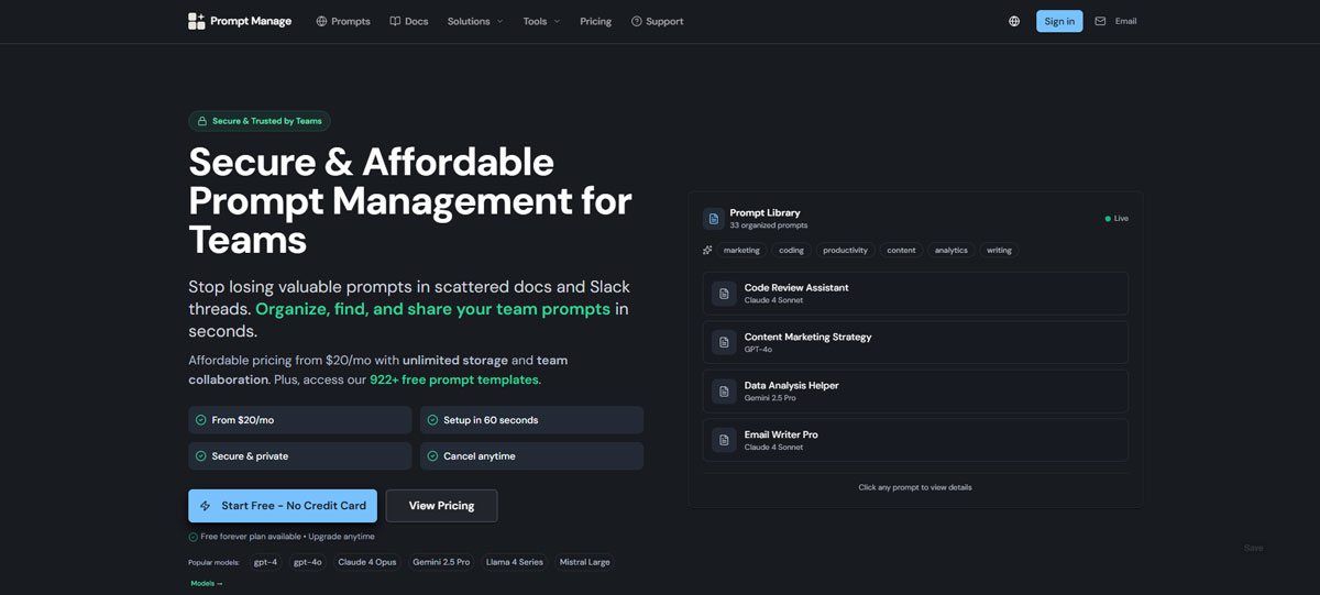 Web Prompt Manage