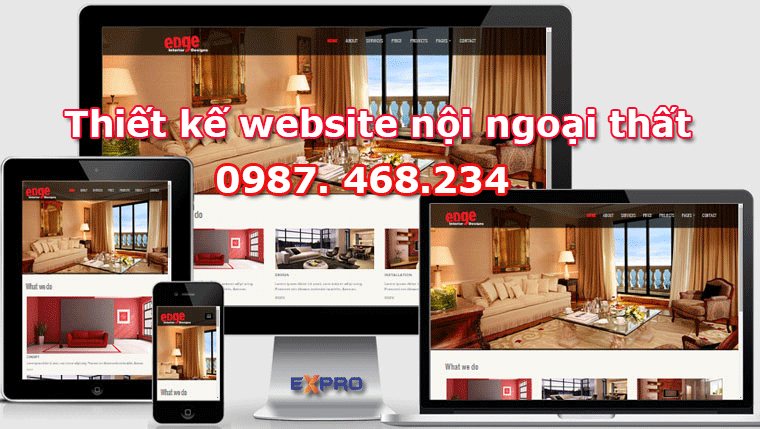 Thiết kế web nội ngoại thất