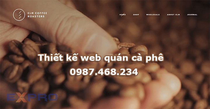 Thiết kế website quán cà phê (Cafe)
