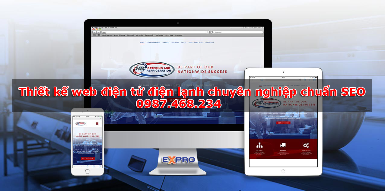 Thiết kế website điện tử điện lạnh chuyên nghiệp chuẩn SEO Top Google