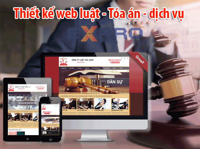 Thiết kế web luật - tòa án - dịch vụ