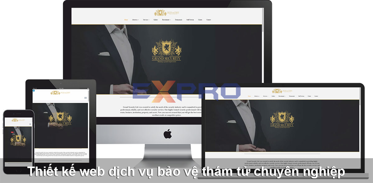 Thiết kế web dịch vụ bảo vệ chuyên nghiệp chuẩn SEO