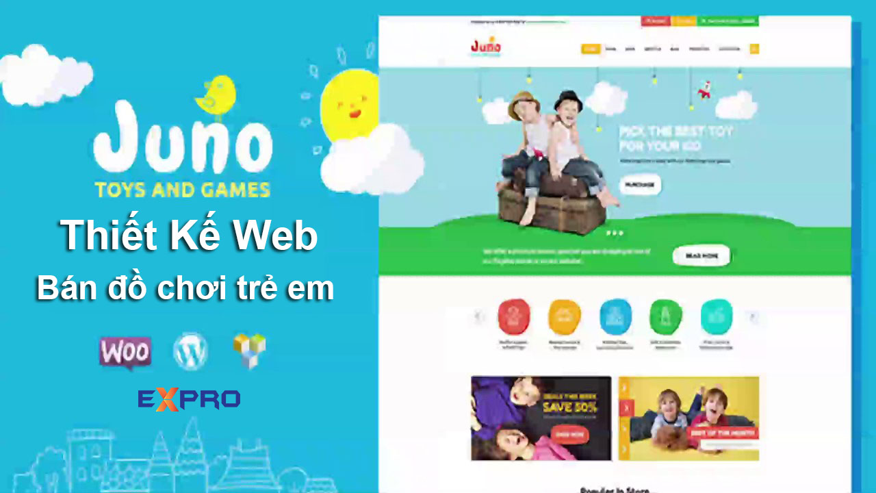 Thiết kế web bán đồ chơi trẻ em chuyên nghiệp