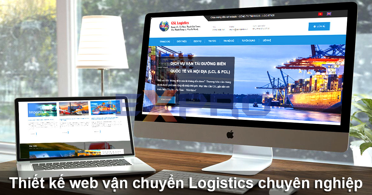 Thiết kế web Logistics, vận chuyển chuyên nghiệp