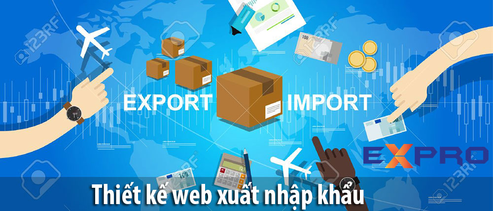 Thiết kế web dịch vụ xuất nhập khẩu 