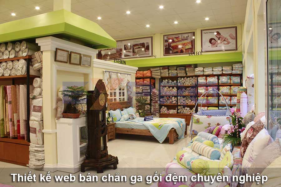 Thiết kế web bán chăn ga gối đệm chất lượng tốt, đẹp mắt