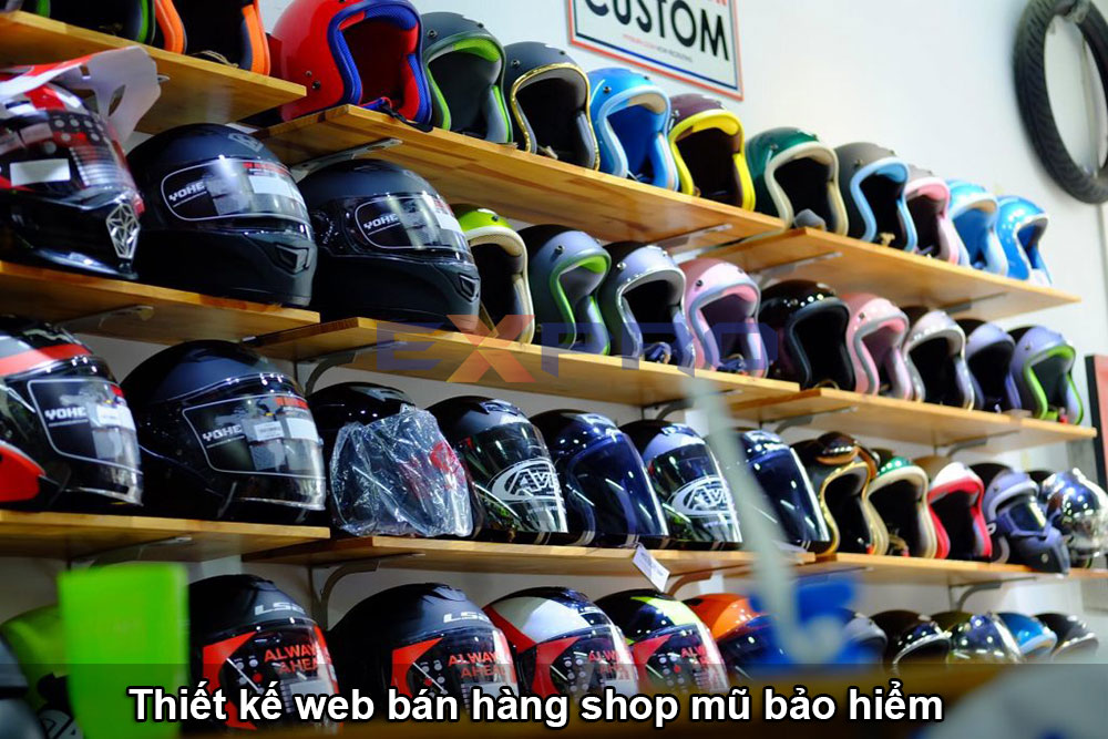 Thiết kế web shop bán mũ bảo hiểm đẹp chất lượng