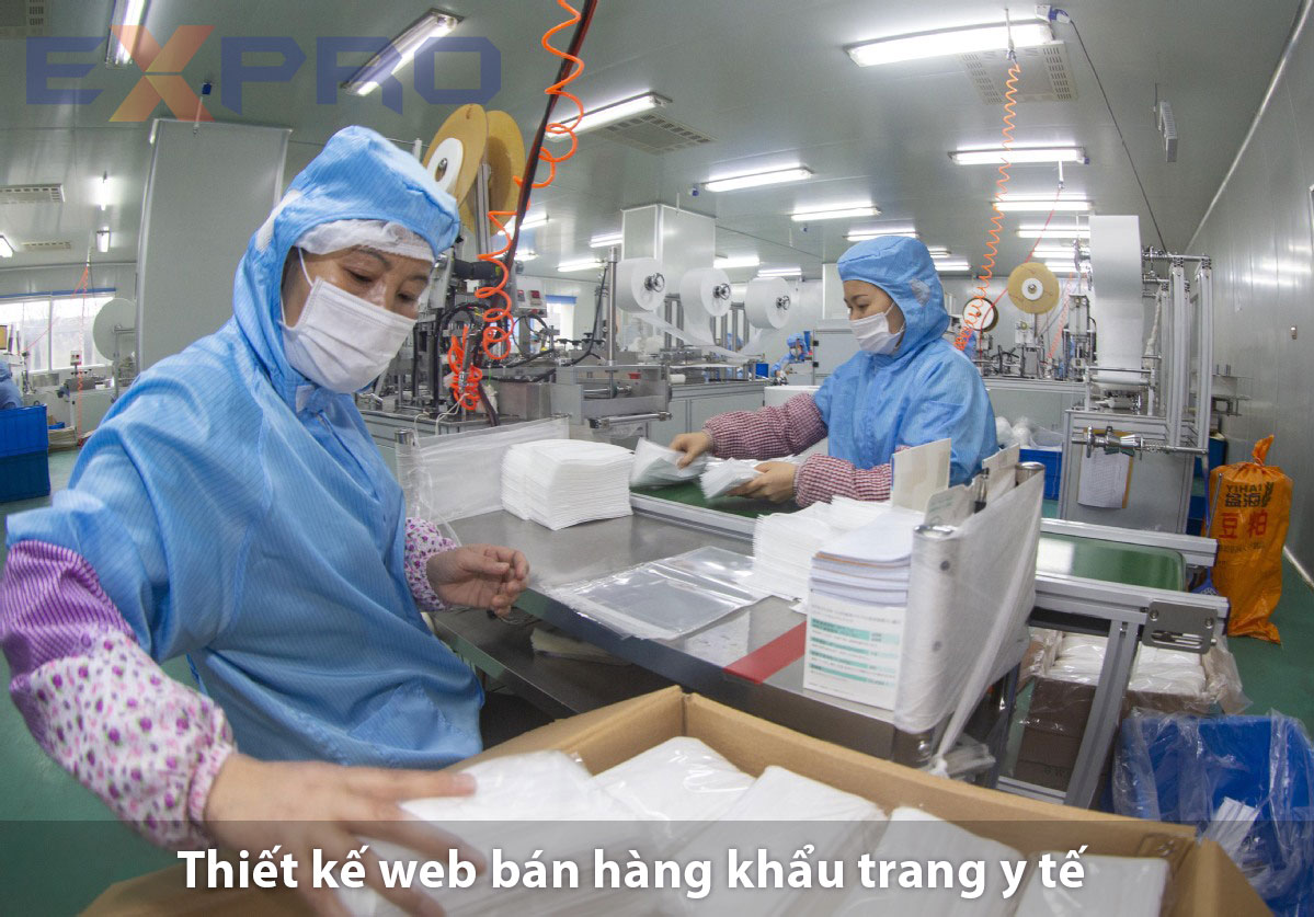 Thiết kế web bán khẩu trang y tế sỉ lẻ giá tốt nhất thị trường