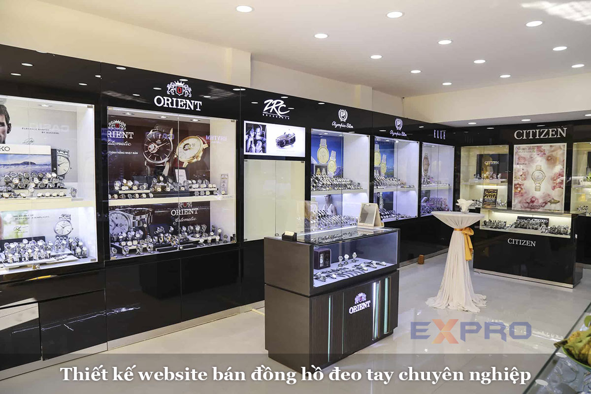 Thiết kế website bán đồng hồ đeo tay chính hãng giao diện đẹp mắt