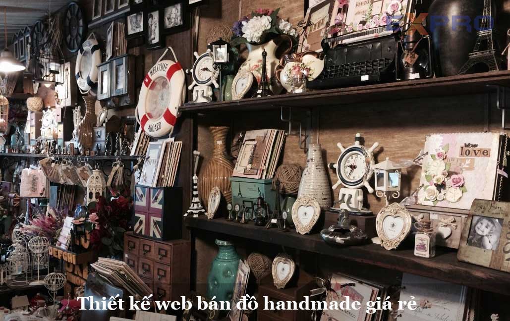 Thiết kế web bán đồ handmade giá rẻ giao diện đẹp mắt