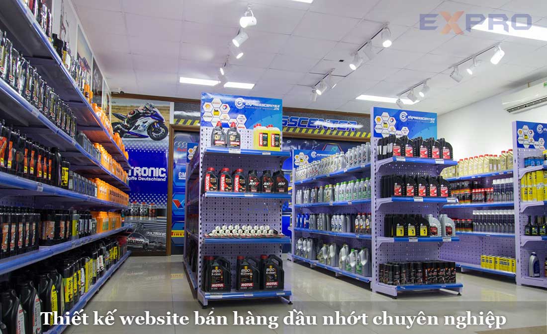 Thiết kế website bán hàng dầu nhớt chuyên nghiệp chuẩn SEO giao diện độc đáo