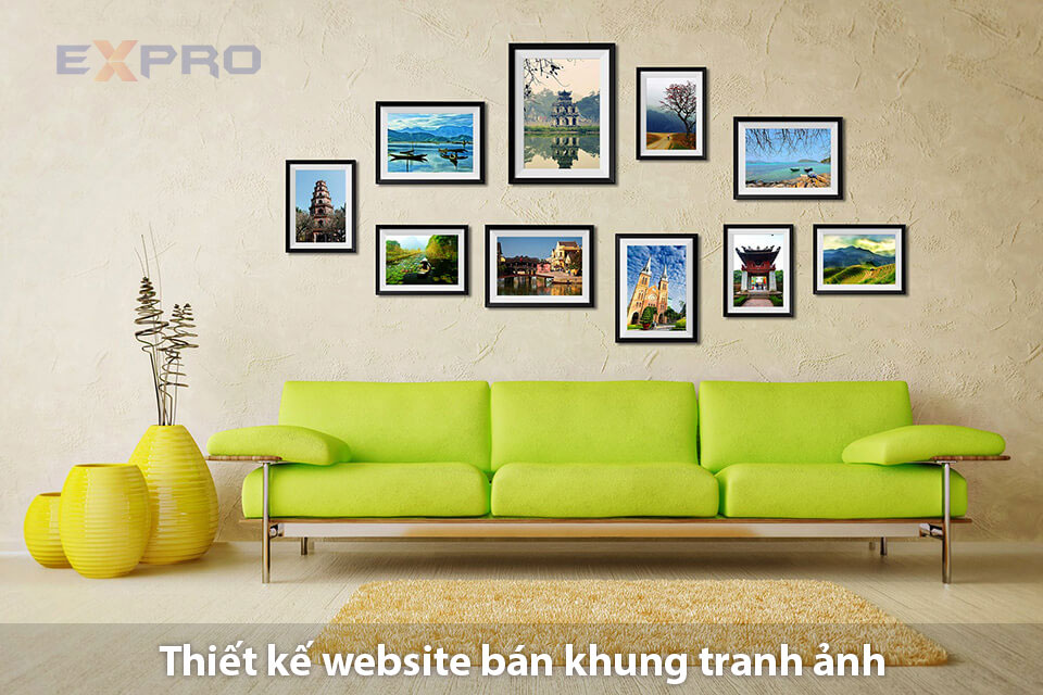 Thiết kế website bán khung tranh giá rẻ giao diện đẹp mắt