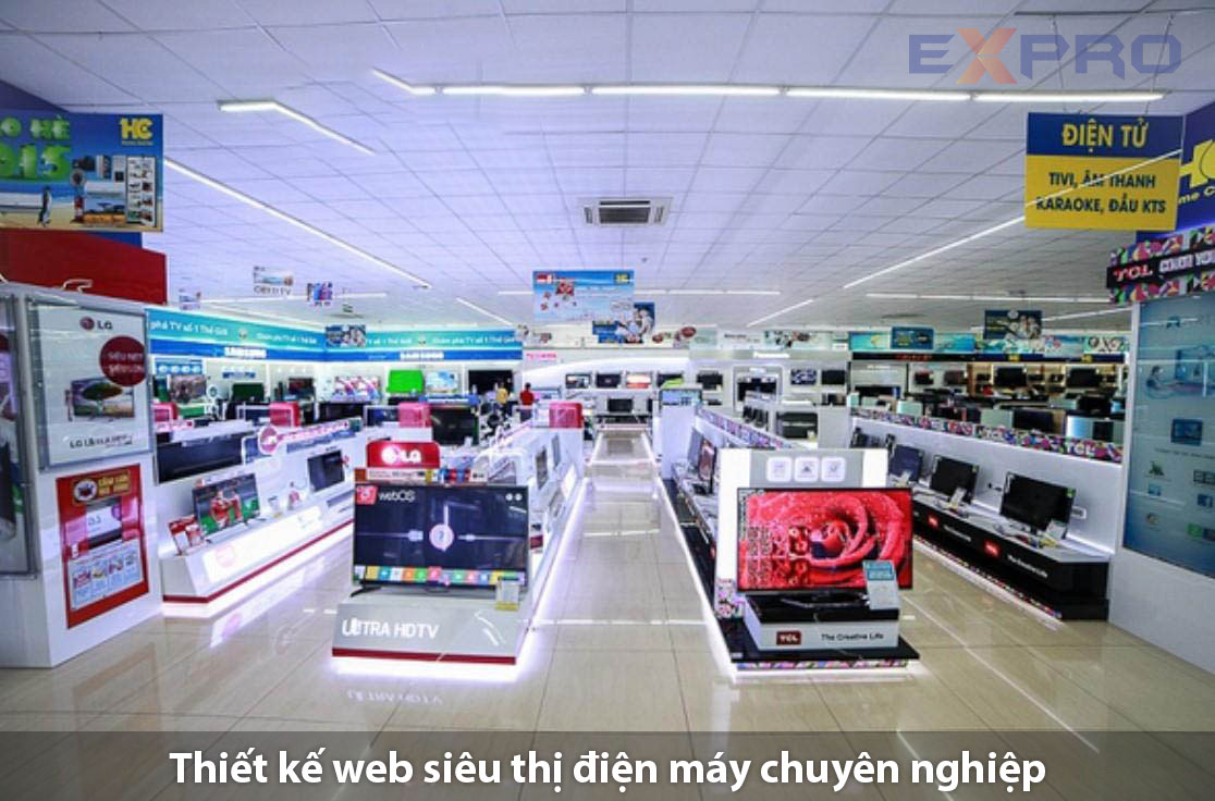 Thiết kế website siêu thị điện máy đẹp chuyên nghiệp 