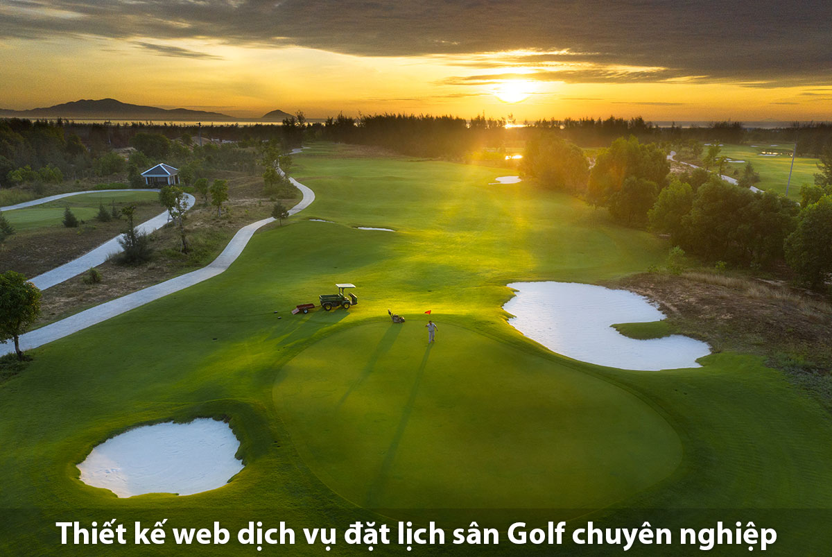 Thiết kế website dịch vụ đặt lịch sân Golf chuyên nghiệp sang trọng