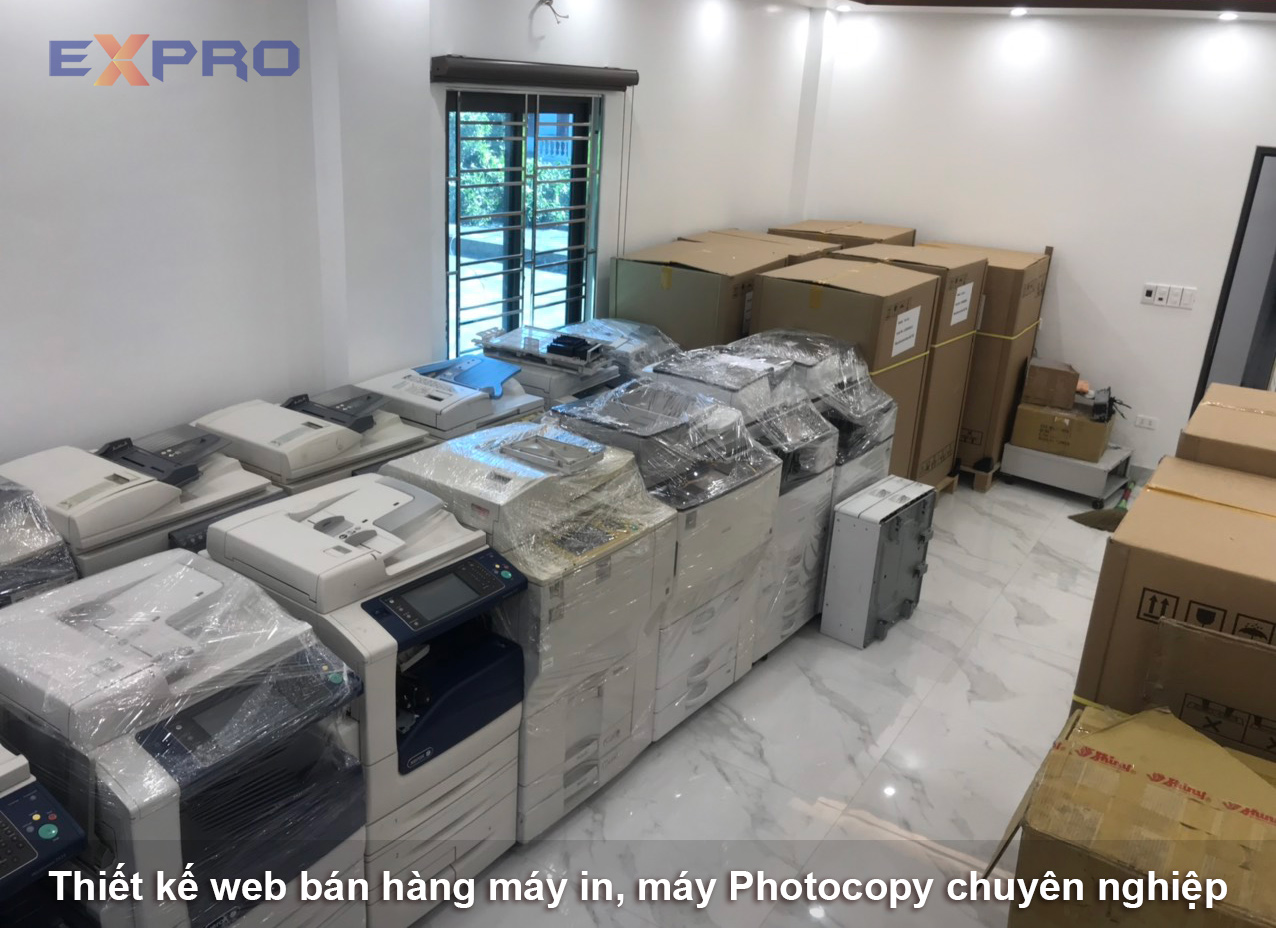 thiết kế web bán máy photocopy máy in