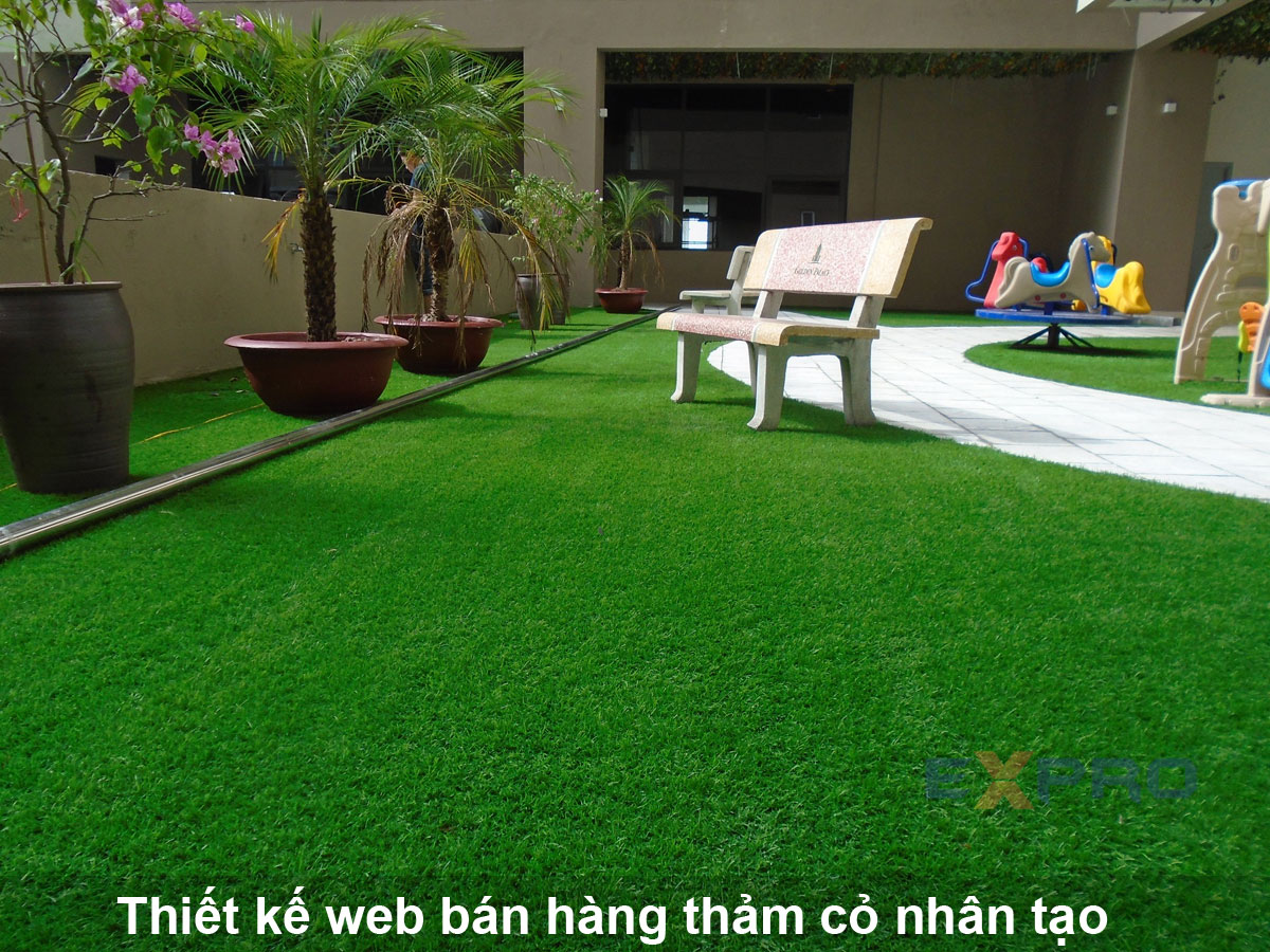 Thiết kế website thảm cỏ nhân tạo giao diện thu hút
