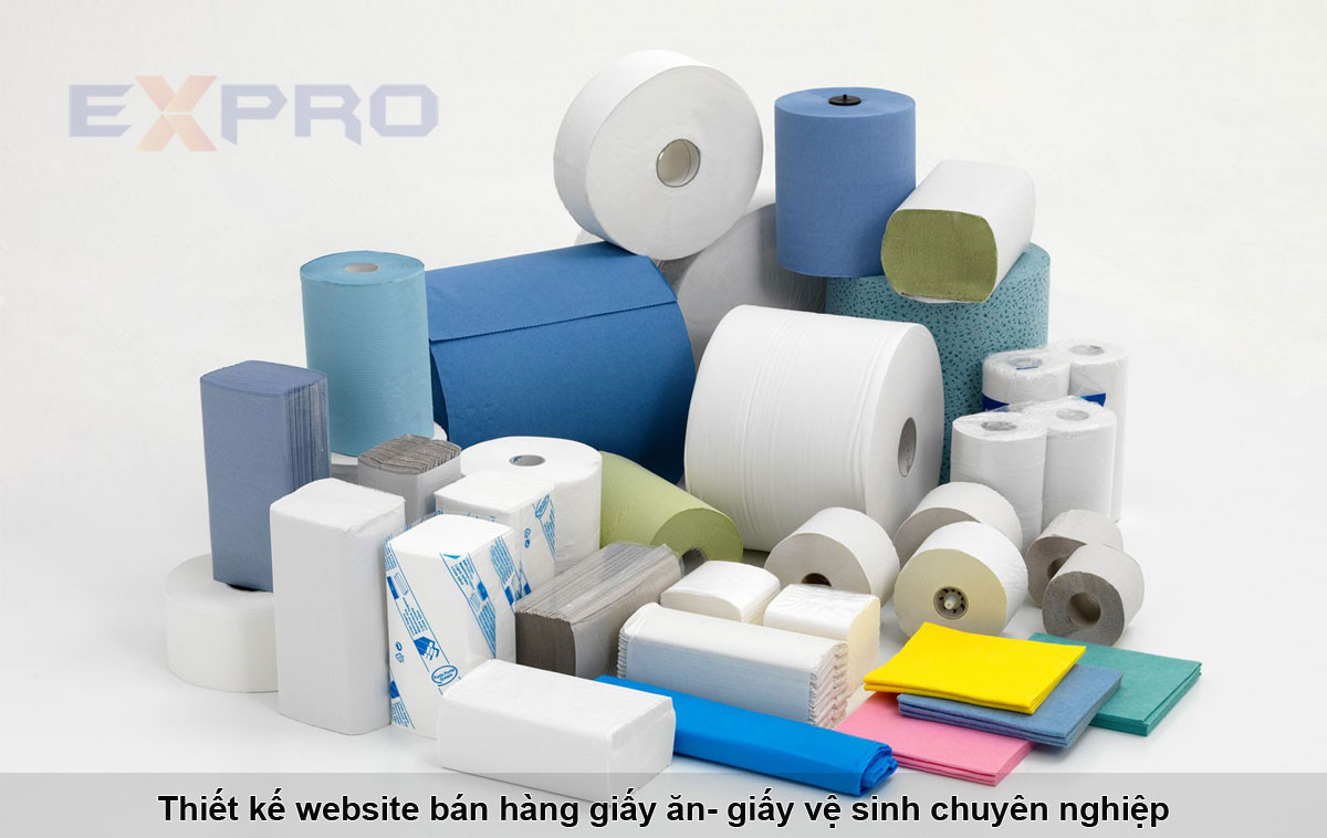 Thiết kế website kinh doanh giấy ăn - giấy vệ sinh giá rẻ