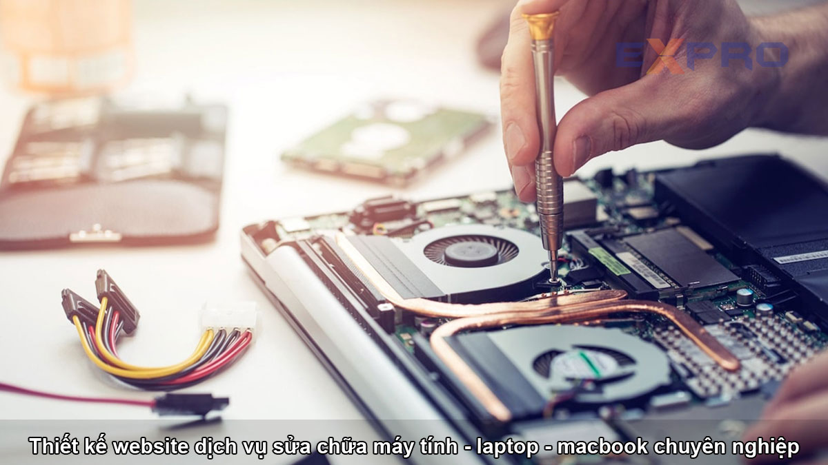 Thiết kế website sửa chữa máy tính laptop macbook uy tín giao diện thu hút