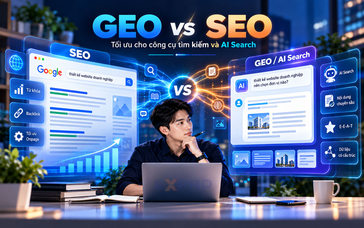 SEO Google và GEO AI Search: Cách đưa website lên AI