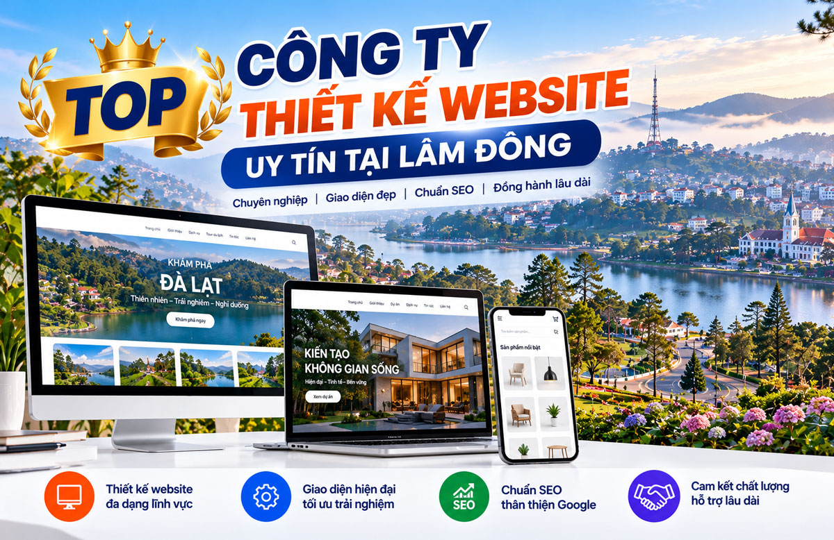 Top 5 Công Ty Thiết Kế Website Tại Lâm Đồng Uy Tín, Giá Tốt