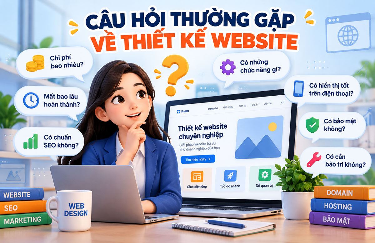 Những câu hỏi thường gặp khi thiết kế website [2026]