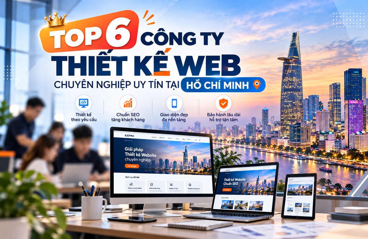 Top 6 công ty thiết kế web chuyên nghiệp uy tín tại Hồ Chí Minh [Cập nhật tháng 09/2026]