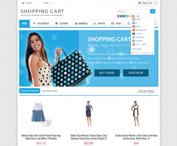 Mẫu web bán hàng shopping cart