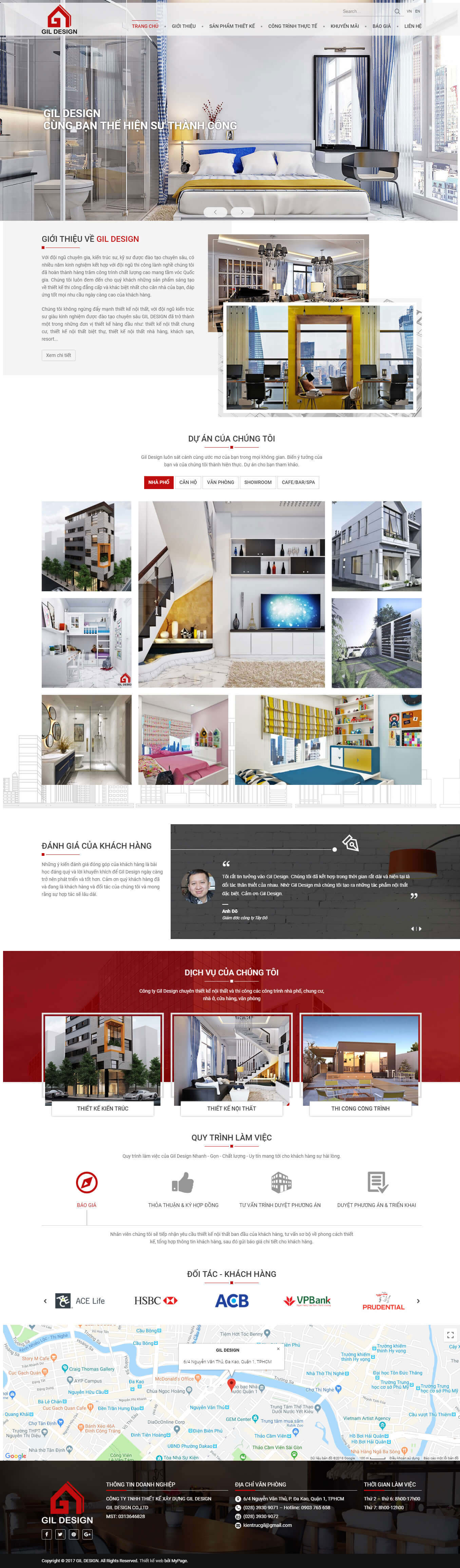 Mẫu Web Gil Design – Thiết Kế, Thi Công Nội Thất, Kiến Trúc